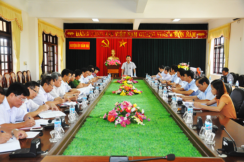 Đoàn công tác của BTV Tỉnh ủy làm việc với huyện Đầm Hà về kết quả thực hiện Nghi quyết 06 về 