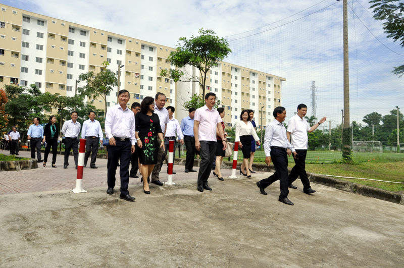 Đoàn công tác của tỉnh Quảng Ninh thăm Khu nhà ở xã hội - KCN Nhơn Trạch.
