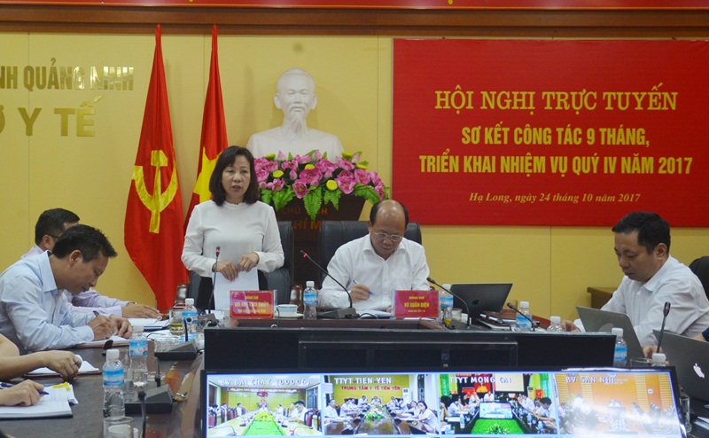 Đồng chí Vũ Thị Thu Thủy, Phó Chủ tịch UBND tỉnh phát biểu kết luận hội nghị