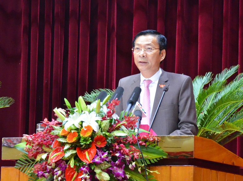 Đồng chí Nguyễn Văn Đọc, Bí thư Tỉnh ủy, Chủ tịch HĐND tỉnh phát biểu khai mạc Kỳ họp.