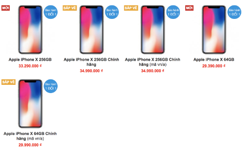 Giá iPhone X xách tay giảm liên tục để chạy đua với hàng chính hãng sắp về.