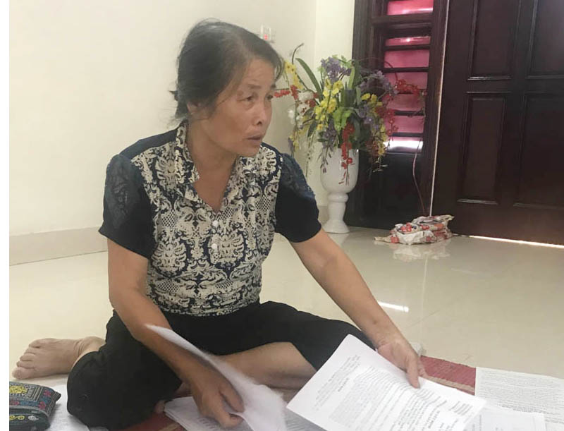 Theo bà Nguyễn Thị Miều, đất của gia đình phải được bồi thường là đất trồng cây lâu năm.
