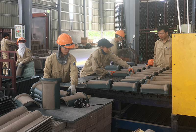 Sản xuất gạch không nung tại Công ty TNHH Xây dựng Thanh Tuyền