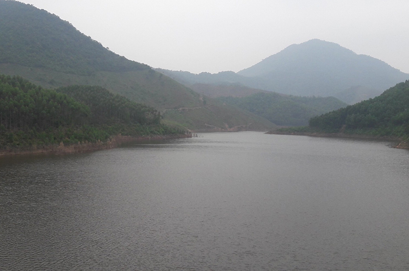 Hồ chức nước Khe Cát bắt đầu tích trữ nước từ tháng 6-2017