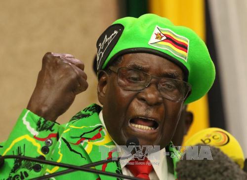 Tổng thống Zimbabwe Robert Mugabe tại một sự kiện ở Harare ngày 7/10. Ảnh: THX/TTXVN