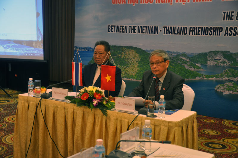 Ông Tạ Quang Ngọc, Chủ tịch Trung ương Hội hữu nghị Việt Nam – Thái Lan phát biểu kết luận hội nghị