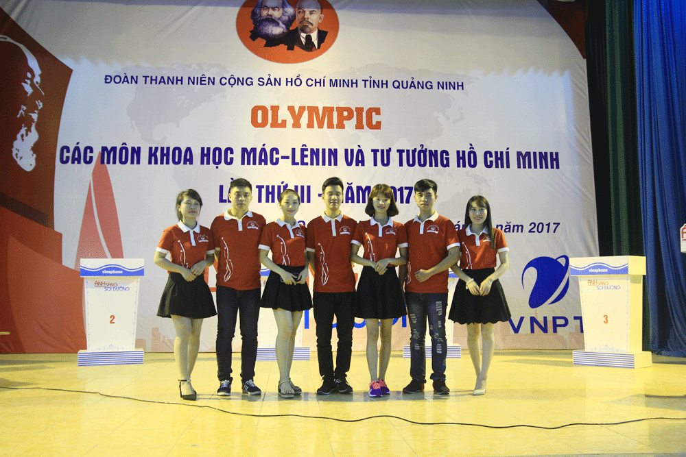 Sinh viên Trường Đại học Công nghiệp Quảng Ninh tham dự Olympic các môn khoa học Mác – Lê Nin do Tỉnh Đoàn tổ chức (Ảnh: Trường ĐHCN Quảng Ninh cung cấp)