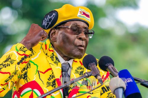 Tổng thống Zimbabwe Robert Mugabe phát biểu tại cuộc họp ở Harare ngày 8/11. Ảnh: AFP/TTXVN