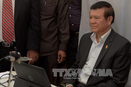 Ông Kem Sokha, thủ lĩnh đảng CNRP bị kết tội phản quốc. Ảnh: AFP/TTXVN