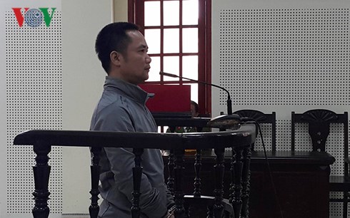 Bị cáo Nguyễn Văn Thái tại phiên xét xử ngày 23/11.