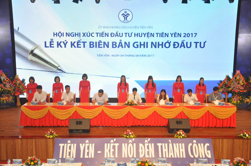 Hội nghị xúc tiến đầu tư do huyện Tiên Yên tổ chức đã thu hút được nhiều nhà đầu tư trong nước quan tâm 