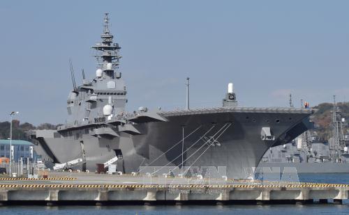 Tàu chiến Izumo của Nhật Bản. Ảnh: AFP/TTXVN