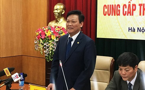 Thứ trưởng Nguyễn Duy Thăng trả lời báo chí tại cuộc họp báo