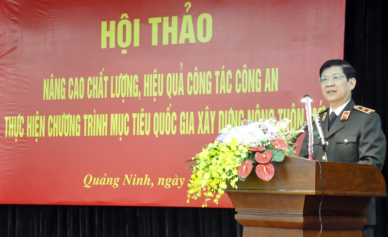 Trung tướng Nguyễn Văn Sơn, Thứ trưởng Bộ Công an phát biểu chỉ đạo tại Hội thảo.