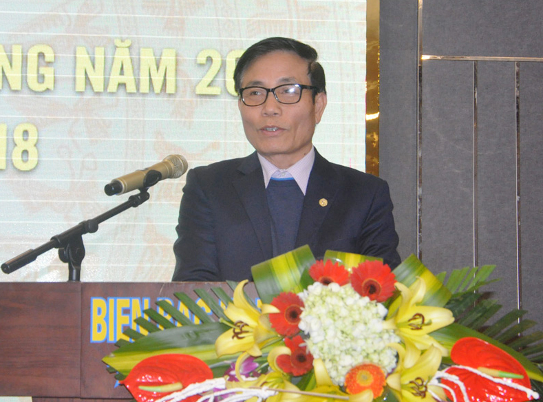 Đồng chí Vũ Ngọc Giao, Ủy viên BTV Tỉnh ủy Trưởng Ban Tổ chức Tỉnh ủy phát biểu tại hội nghị.