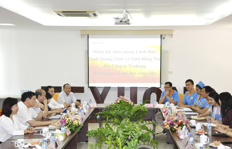 Đoàn công tác của tỉnh Quảng Ninh làm việc với Công ty CP Dệt Texhong Nhơn Trạch (tỉnh Đồng Nai)