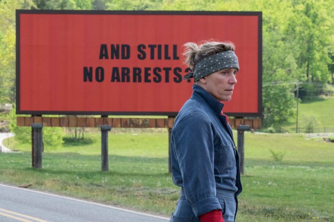 “Three Billboards Outside Ebbing, Missouri” là bộ phim có cơ hội cao chiến thắng tại Oscar tới