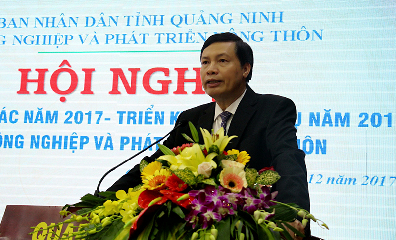 Đồng chí Nguyễn Đức Long, Phó Bí thư Tỉnh ủy, Chủ tịch UBND tỉnh dự Hội nghị tổng kết ngành nông nghiệp năm 2017