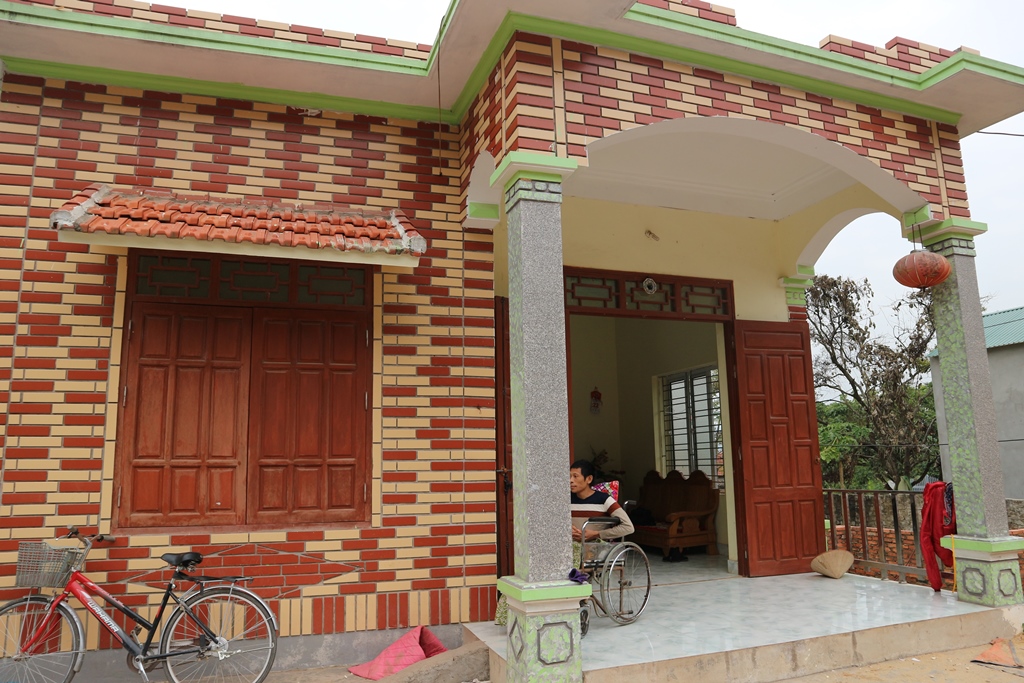 Ngôi nhà của anh Bùi Văn Dương (khu Trại Cọ, P,Đông Mai, TX Quảng Yên) được hỗ trợ xây mới từ Hội Bảo trợ Người 