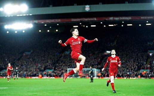  Coutinho mở tỷ số cho Liverpool từ một pha cứa lòng đẳng cấp. Ảnh: Daily Mail.