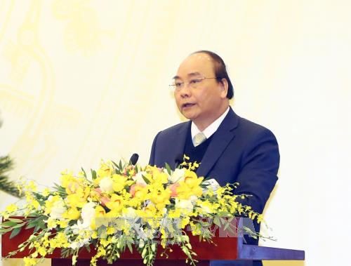 Thủ tướng Chính phủ Nguyễn Xuân Phúc phát biểu khai mạc Hội nghị. Ảnh: Thống Nhất/TTXVN