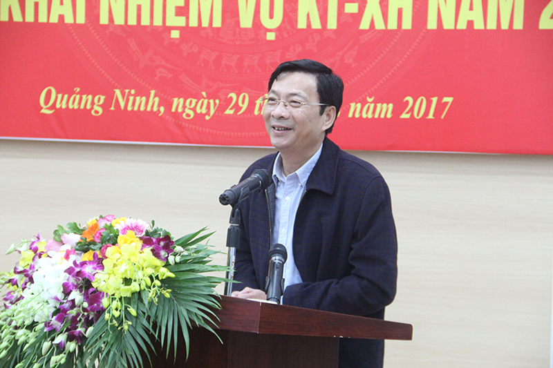 Bí thư Tỉnh ủy Nguyễn Văn Đọc phát biểu chỉ đạo hội nghị.