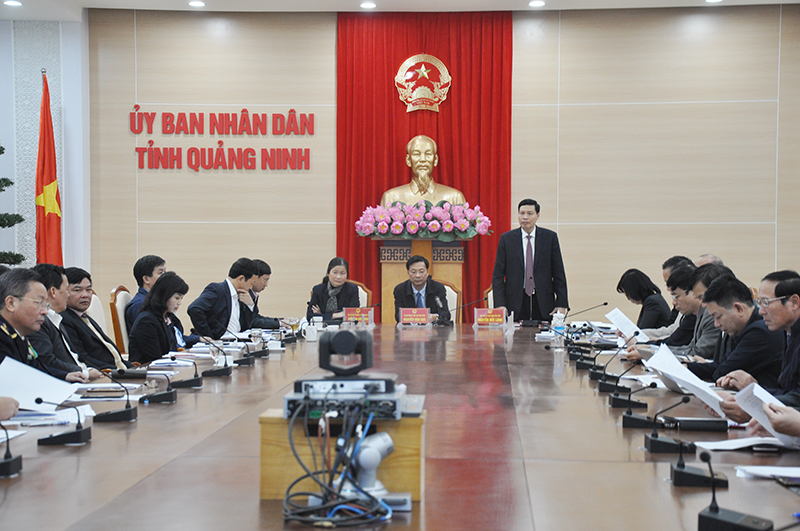 Chủ tịch UBND tỉnh Nguyễn Đức Long phát biểu chỉ đạo hội nghị.