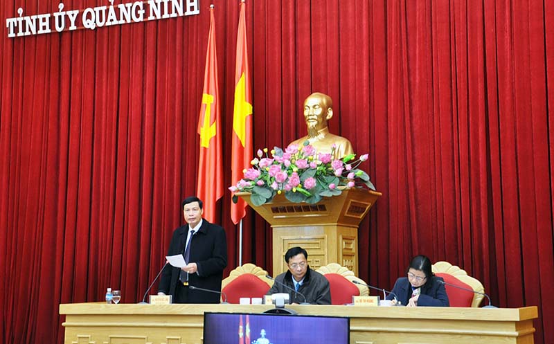 Đồng chí Nguyễn Đức Long, Phó Bí thư Tỉnh ủy, Chủ tịch HĐND tỉnh phát biểu tại buổi làm việc.