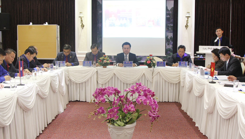 hội nghị trao đổi thông tin công tác đoàn giữa Tỉnh Đoàn Quảng Ninh với Đoàn Thanh niên 3 tỉnh Bắc Lào (Luông Pha Bang, Hủa Phăn, Xay Nhạ Bu Ly)