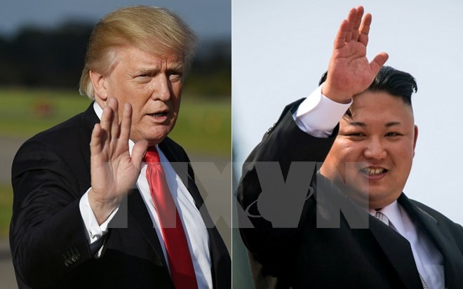 Tổng thống Mỹ Donald Trump (trái) và Nhà lãnh đạo Triều Tiên Kim Jong-un. (Nguồn: AFP/TTXVN)