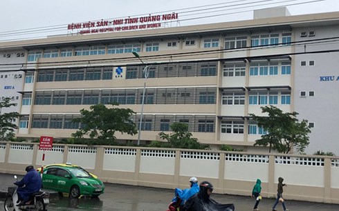 Bệnh viện Sản nhi Quảng Ngãi - nơi xảy ra sự tắc trách của nữ hộ sinh.