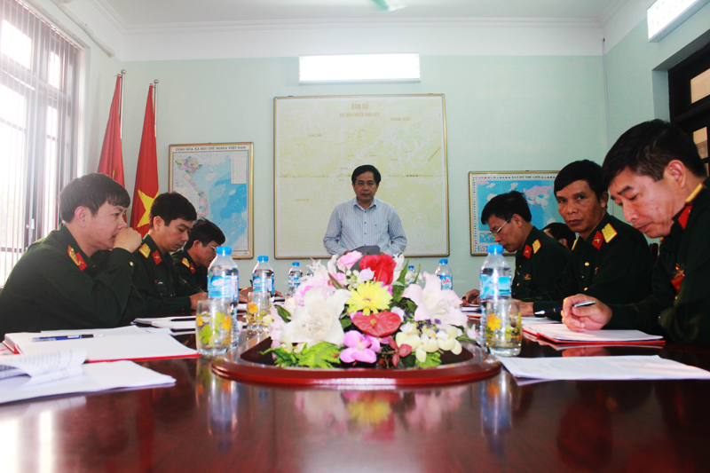 Đảng ủy BCHQS huyện Bình Liêu tổ chức phiên họp đánh giá chất lượng đảng viên, tổ chức Đảng năm 2017.