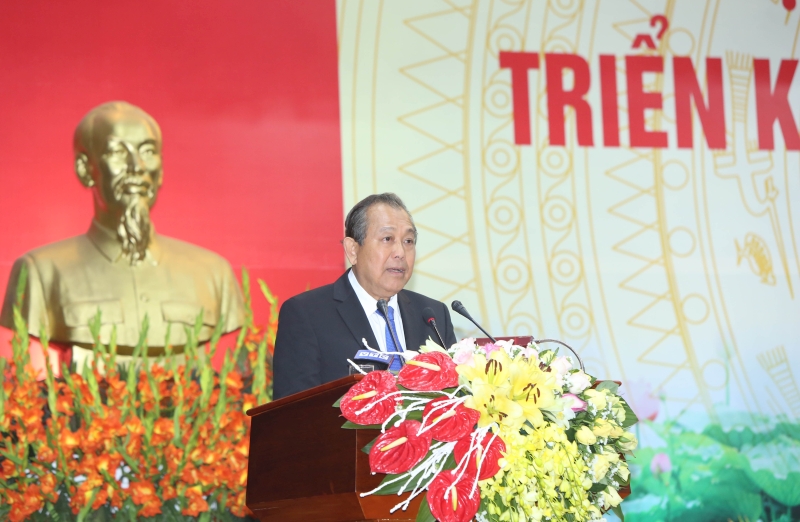 Phó Thủ tướng Thường trực Chính phủ phát biểu chỉ đạo tại hội nghị. Ảnh: VGP/Lê Sơn