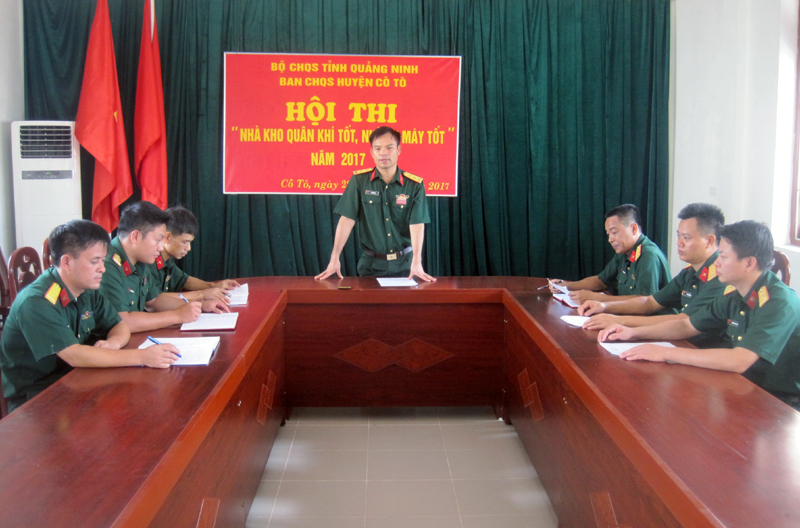 Ban CHQS huyện Cô Tô quán triệt, triển khai nhiệm vụ công tác quân sự - quốc phòng địa phương quý IV. Năm 2017