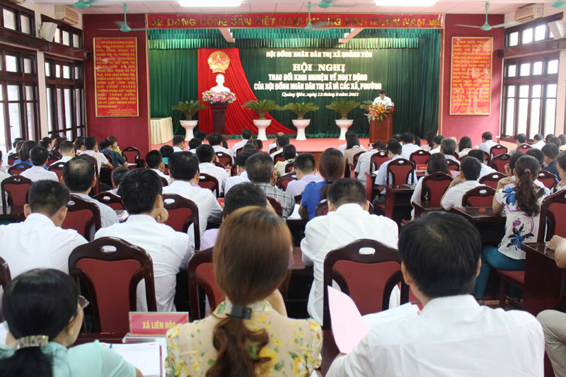 HĐND TX Quảng Yên tổ chức tọa đàm về kinh nghiệm hoạt động của Thường trực HĐND và các Ban HĐND xã, phường.