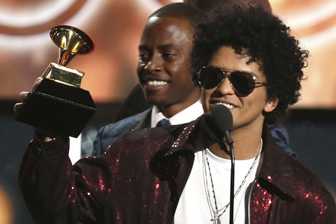 Bruno Mars biến Jay-Z và Despacito trở thành những cái tên thất bại tại lễ trao giải Grammy 2018. Ảnh: Getty.