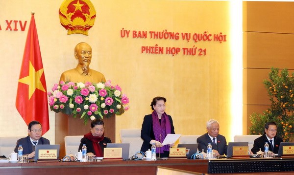 Chủ tịch Quốc hội Nguyễn Thị Kim Ngân phát biểu khai mạc phiên họp. (Ảnh: Trọng Đức/TTXVN)