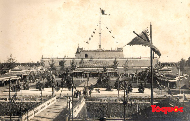 Quang cảnh Đại lễ Tết tại hoàng cung triều Nguyễn năm 1923.