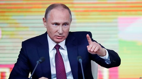 Theo các cuộc thăm dò trước bầu cử, đương kim Tổng thống Nga Vladimir Putin luôn có tỷ lệ ủng hộ cao (Ảnh: VOANews)