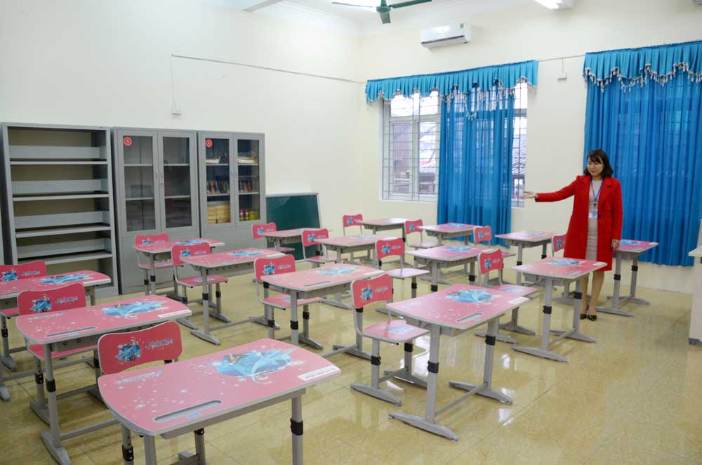 phòng hỗ trợ giáo dục hòa nhập tại Trường Tiểu học Trần Hưng Đạo, TP Hạ Long vừa mới được bàn giao