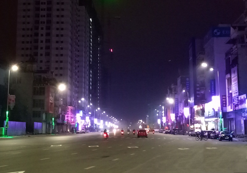 Hệ thống chiếu sáng thông minh trên trục đường Trần Hưng Đạo.