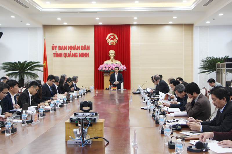 Đồng chí Nguyễn Văn Thành, Phó Chủ tịch UBND tỉnh  phát biểu tại buổi làm việc