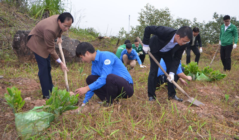 Tham gia Tết trồng cây 2018 tại Hồ Tràng Vinh.