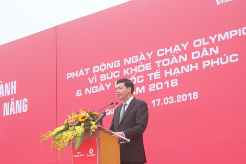 Đồng chí Nguyễn Đức Long, Phó Bí thư Tỉnh ủy, Chủ tịch UBND tỉnh phát biểu và chỉ đạo tại lễ khánh thành 