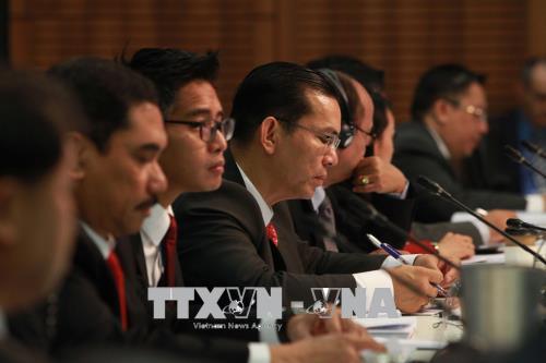 Các đại biểu tham dự phiên Hội nghị chống khủng bố, thuộc Hội nghị cấp cao đặc biệt ASEAN - Australia, tổ chức ngày 17/3 tại Sydney, Australia. Ảnh: TTXVN tại Sydney