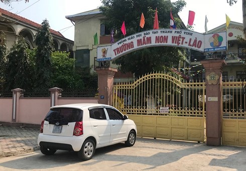 Trường mầm non Việt-Lào nơi xảy ra sự việc.