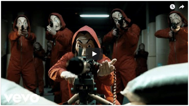 Bìa MV Despacito bị thay đổi bằng hình ảnh một nhóm người đeo mặt nạ.
