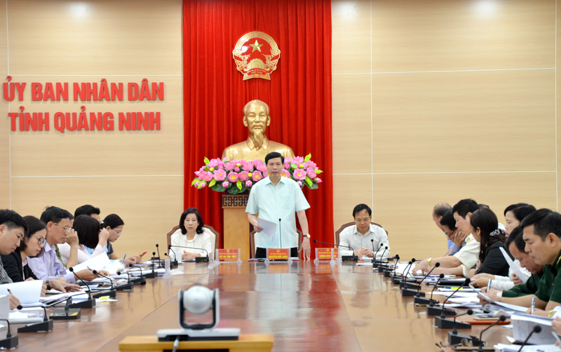 Đồng chí Nguyễn Đức Long, Phó Bí thư Tỉnh ủy, Chủ tịch UBND tỉnh phát biểu kết luận hội nghị 