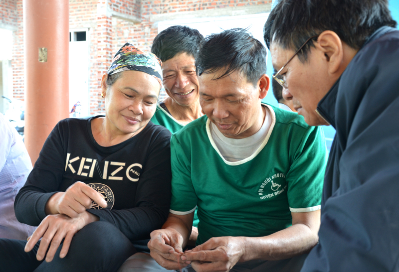 CLB người khuyết tật TX Đông Triều thực sự là ngôi nhà chung giúp những NKT tìm được niềm vui trong công việc và cuộc sống