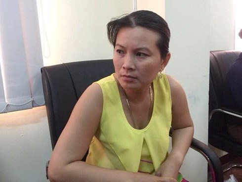 Bị cáo Lê Thị Cẩm Vân, người được xác định cầm đầu đường dây bán logo 